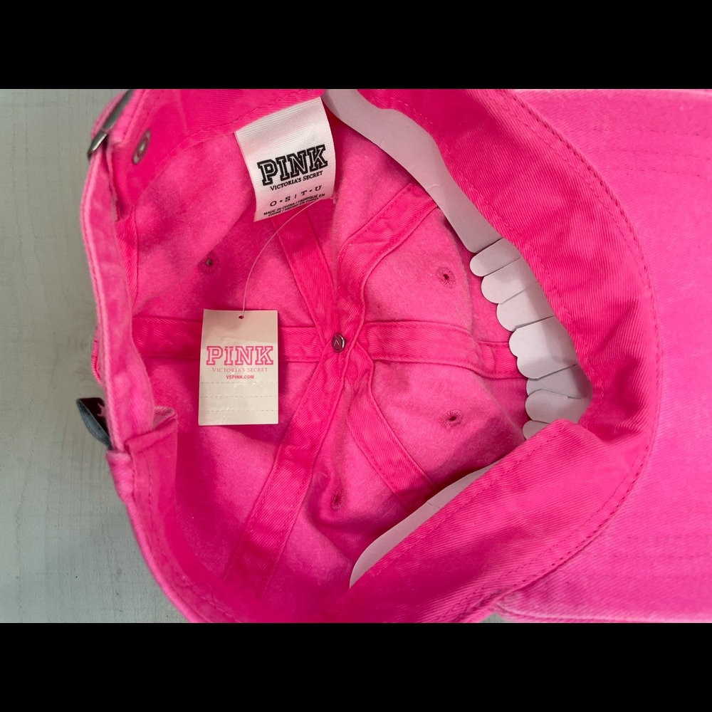 Victoria’s Secret Pink NWT Neon Pink Nation Hat OS - Picture 4 of 4
